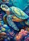 Sea Turtle Diamond Art Painting Kits for Adults, Full Drill Diamond Dots Paintings for Beginners, Round 5D Paint with Diamonds Pictures Gem Art Painting Kits DIY Crafts Kits 12x16inch
